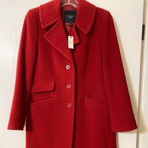NWT Talbots size 6p Red Beautiful Coat.